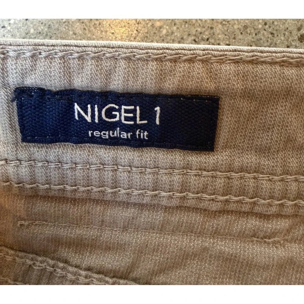 Atelier Gardeur Men's Tan Khaki Pants‎ Nigel 1 Regular Fit Size 38 x 34